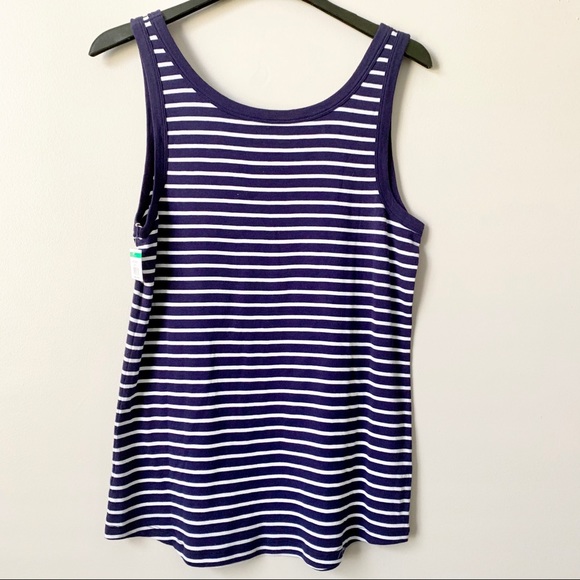 NWT Caslon Blue/White Stripped Tank Top - Picture 7 of 7